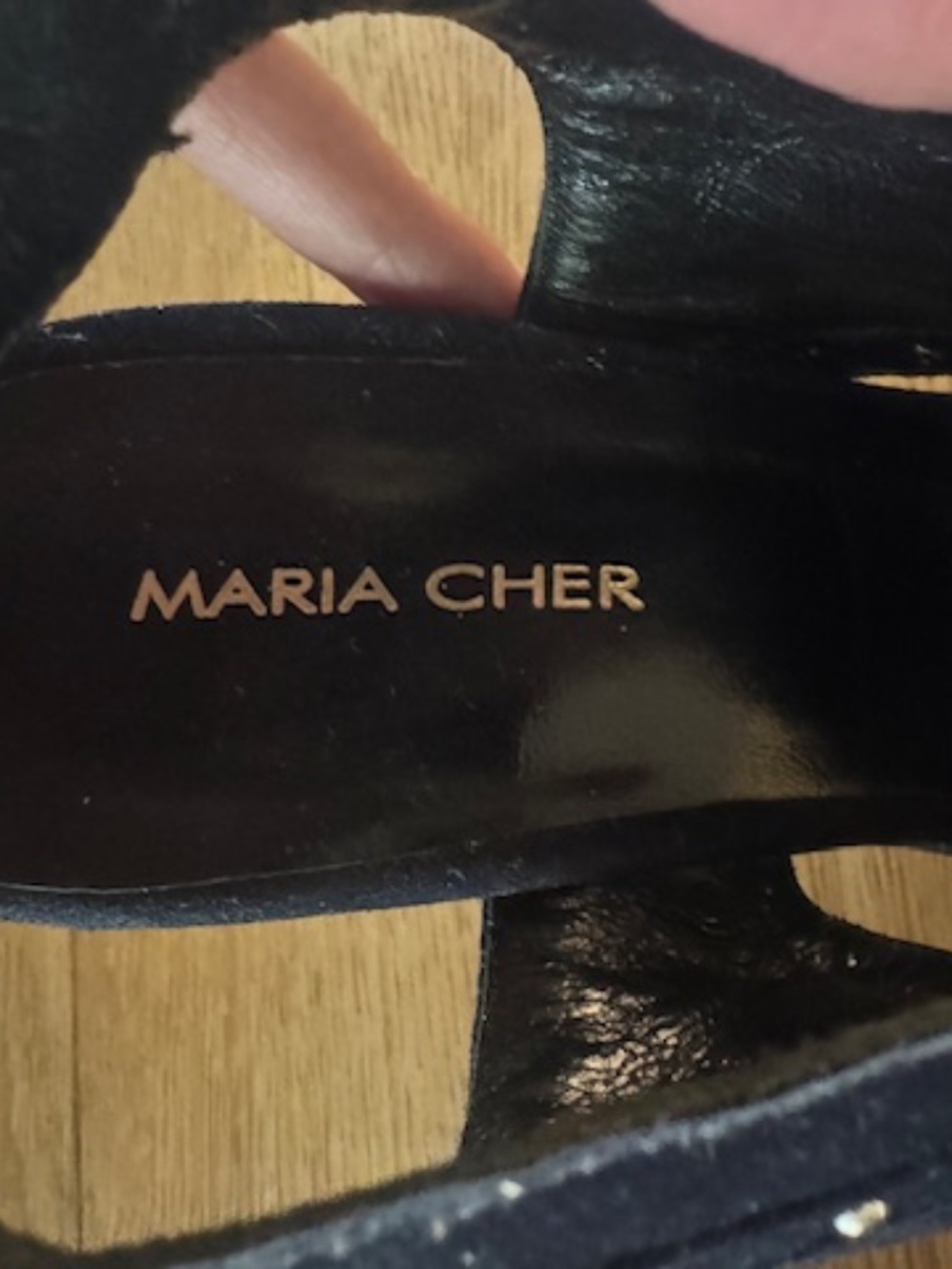 Maria Cher navy blue heels with silver stud detailing. Size 9 - Picture 2 of 7